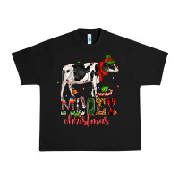 Black mooey christmas cow Urban Heavy Tee - CowGirlArtShop