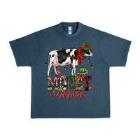 Midnight Navy mooey christmas cow Urban Heavy Tee - CowGirlArtShop