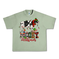 Oil Green mooey christmas cow Urban Heavy Tee - CowGirlArtShop