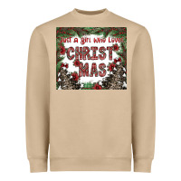 Mushroom just a girl who loves christmas Heavyweight Sweatshirt - CowhideDigitalArt