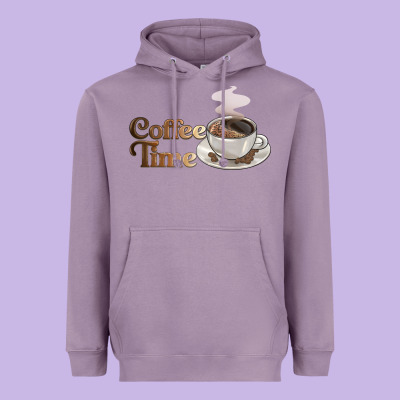 Coffee Time Heavyweight Hoodie Designed By Barkaloodesign