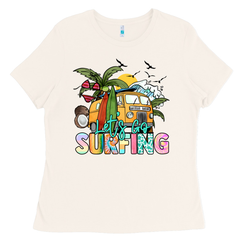 Let's Go Surfing Ladies Tee by NancyCooperArtShop | Teevron