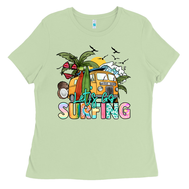 Let's Go Surfing Ladies Tee by NancyCooperArtShop | Teevron