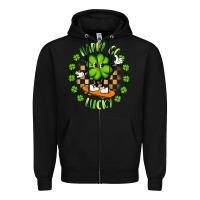 Black happy go lucky Zipper Hoodie - Artiststas