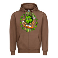 Chestnut happy go lucky Zipper Hoodie - Artiststas