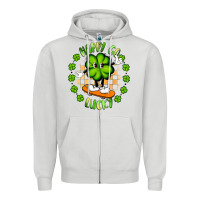 Dove Grey happy go lucky Zipper Hoodie - Artiststas