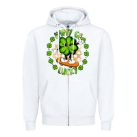 White happy go lucky Zipper Hoodie - Artiststas