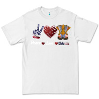 White Peace Love Veteran Premium Tee - Bettercallsaul