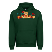Forest Green valentines vibes with gifts and bear Urban Hoodie - AdoDesignShop