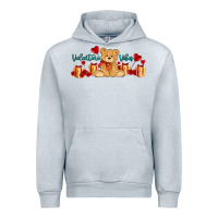 Heather Grey valentines vibes with gifts and bear Urban Hoodie - AdoDesignShop