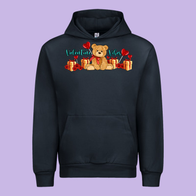 Valentines Vibes With Gifts And Bear Urban Hoodie Designed By Adodesignshop