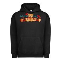 Pigment Black valentines vibes with gifts and bear Urban Hoodie - AdoDesignShop