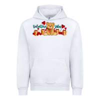 White valentines vibes with gifts and bear Urban Hoodie - AdoDesignShop