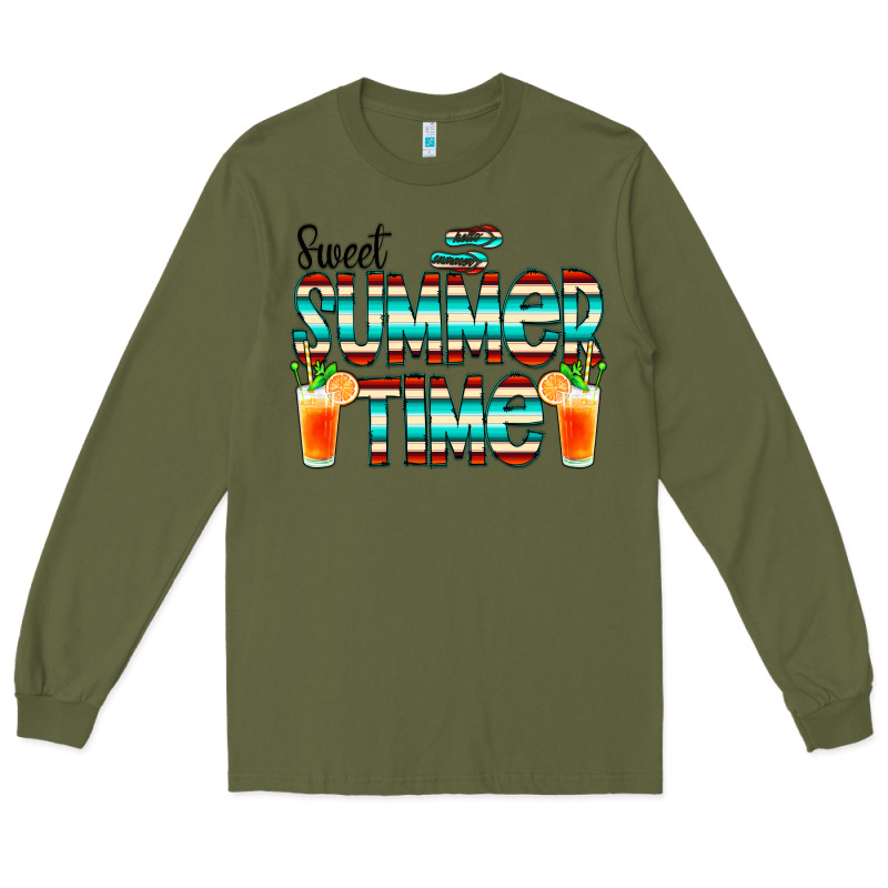 Sweet Summer Time Cocktail Long Sleeve Tee by CowCowDesign | Teevron