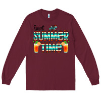 Burgundy sweet summer time cocktail Long Sleeve Tee - CowCowDesign