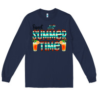 Navy sweet summer time cocktail Long Sleeve Tee - CowCowDesign