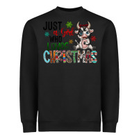 Black just a girl who loves christmas Heavyweight Sweatshirt - CowhideDigitalArt