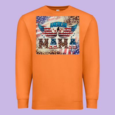 American Mama Premium Sweatshirt Designed By Barkaloodesign