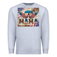 Heather Grey american mama Premium Sweatshirt - BarkalooDesign