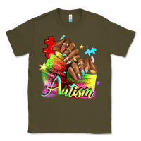 Army Green Black woman Autism nails Classic Tee - NancyCooperArtShop