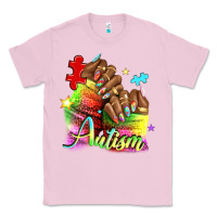 Bubblegum Pink Black woman Autism nails Classic Tee - NancyCooperArtShop