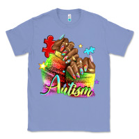 Colony Blue Black woman Autism nails Classic Tee - NancyCooperArtShop
