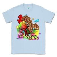 Dusty Blue Black woman Autism nails Classic Tee - NancyCooperArtShop