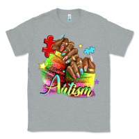 Heather Grey Black woman Autism nails Classic Tee - NancyCooperArtShop