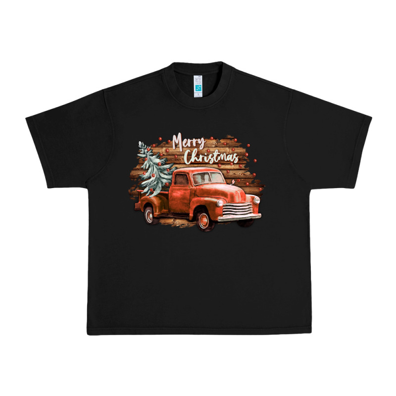 Merry Christmas Truck Urban Heavy Tee by CowGirlArtShop | Teevron