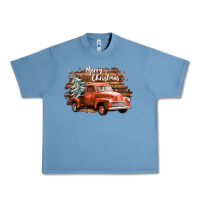 Pebble Blue merry christmas truck Urban Heavy Tee - CowGirlArtShop