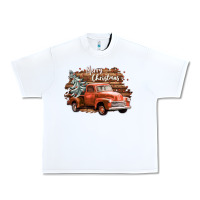 White merry christmas truck Urban Heavy Tee - CowGirlArtShop