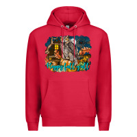 Cardinal Happy Fall Y'all Owl Premium Hoodie - LillyAllenDesigns