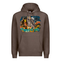Coffee Happy Fall Y'all Owl Premium Hoodie - LillyAllenDesigns
