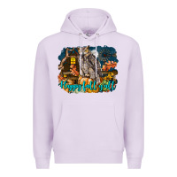 Lilac Happy Fall Y'all Owl Premium Hoodie - LillyAllenDesigns