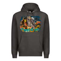 Smoke Happy Fall Y'all Owl Premium Hoodie - LillyAllenDesigns