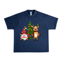 Navy merry christmas gnomes, reindeer Urban Heavy Tee - RanaPortraitStore