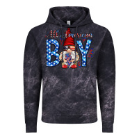 Cloud Black All American boy with gnome Vintage Hoodie - HowdyJamesFarm