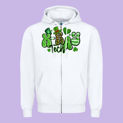 X Ray Tech St Patrick's Day Zipper Hoodie Designed By Artiststas