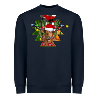 Navy longhorn Aztec Christmas Heavyweight Sweatshirt - CowhideDigitalArt