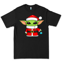 Black baby yoda christmas santa claus Premium Tee - trangStudio