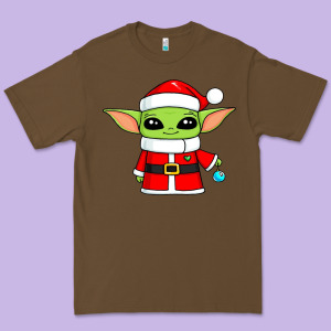 Baby Yoda Christmas Santa Claus Premium Tee Designed By Trangstudio
