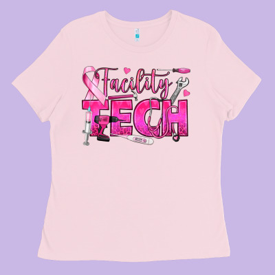 Breast Cancer Facility Tech Ladies Tee Designed By Texasbilliewilder