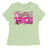 Matcha Breast Cancer Facility Tech Ladies Tee - texasbilliewilder