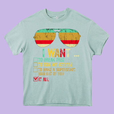 I Want To Break Free To Ride My Bicycle Want It All Heavy Core Tee Designed By Bettercallsaul