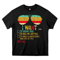 Black I Want to Break Free to Ride My Bicycle Want It All Heavy Core Tee - Bettercallsaul