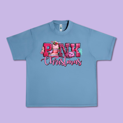 Pink Christmas Urban Heavy Tee Designed By Cowgirlartshop