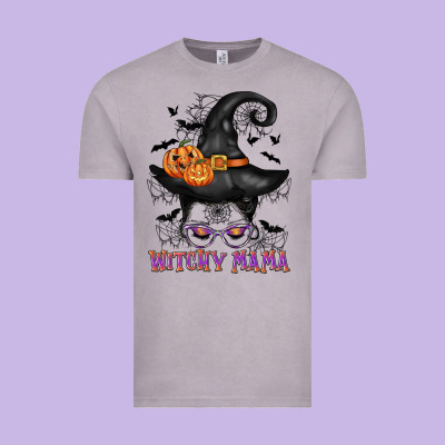 Witchy Mama Messy Bun Vintage Tee Designed By Cowgirlartshop