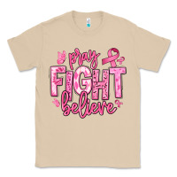 Mushroom pray fight believe breast cancer Classic Tee - texasbilliewilder