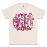 Natural pray fight believe breast cancer Classic Tee - texasbilliewilder