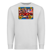 Dove Grey 4th of july truck cow mousepad Premium Sweatshirt - BarkalooDesign